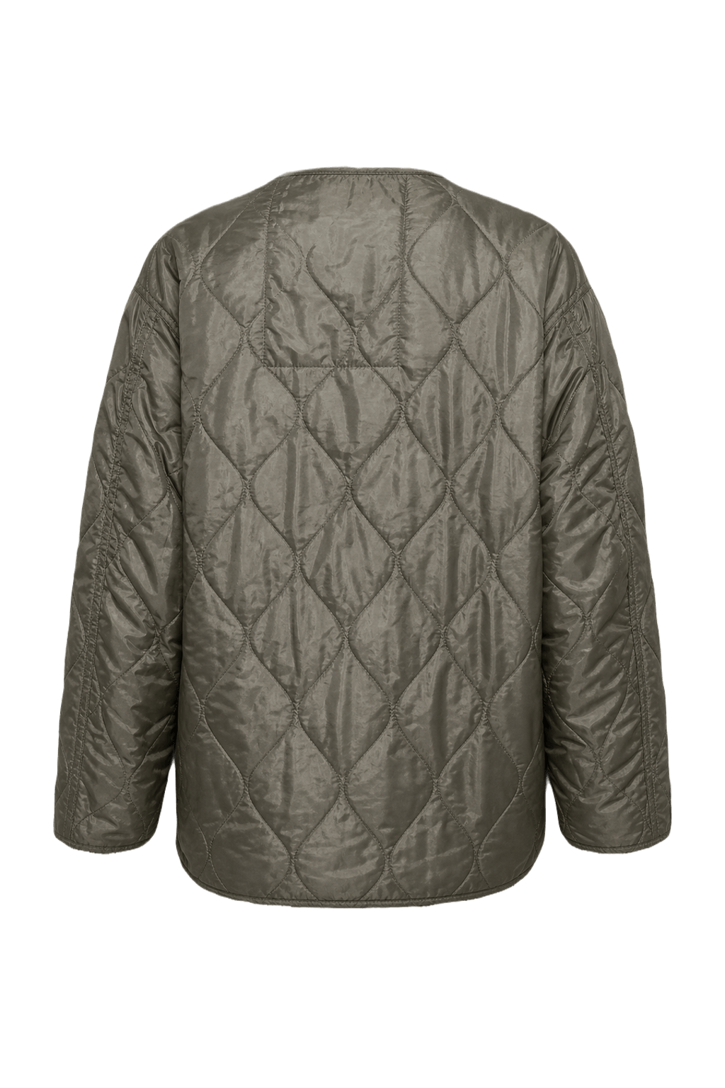 1940s Olive Green Polyester Jacket - Back View