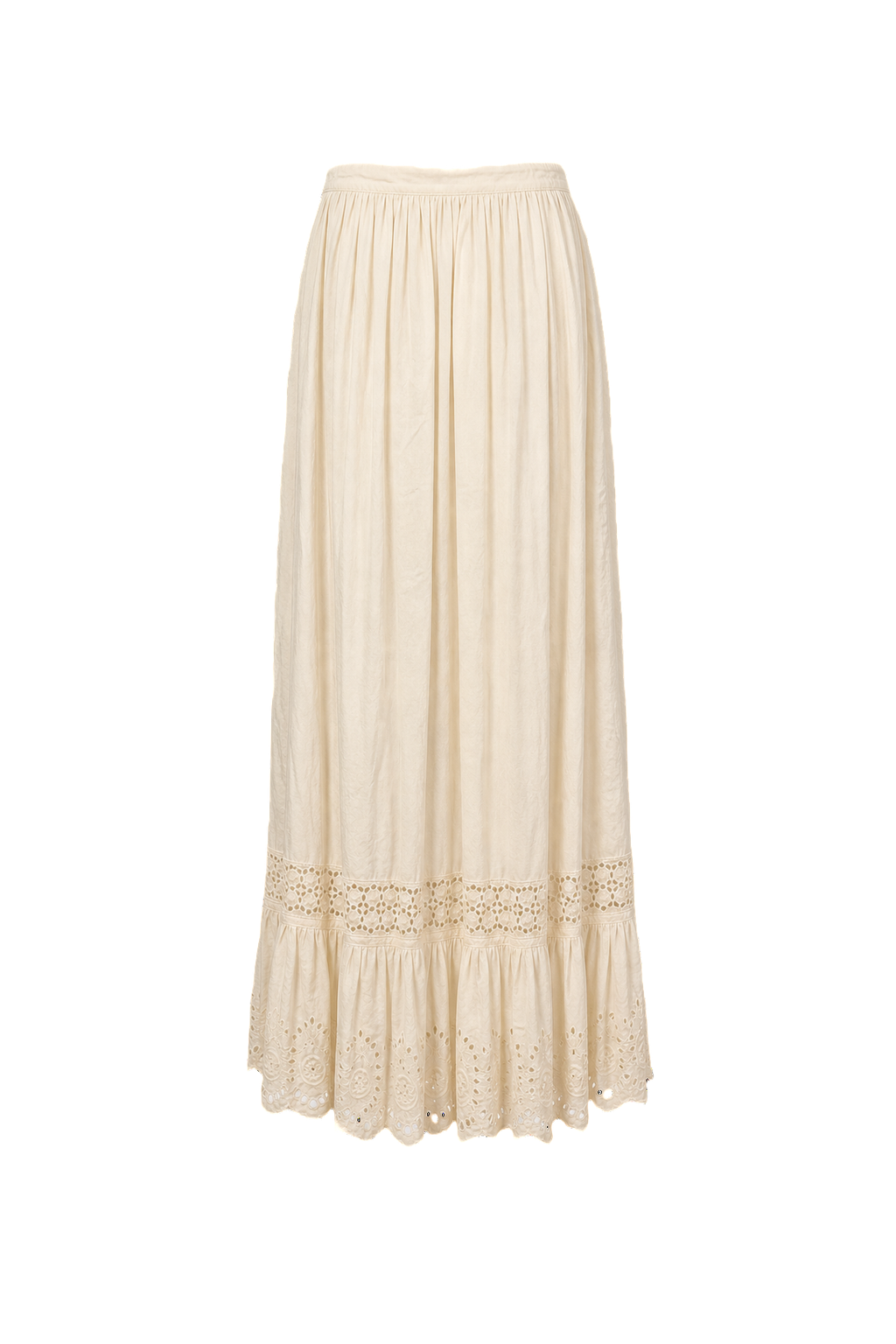 1930s Cream White Cotton Skirt - Back View