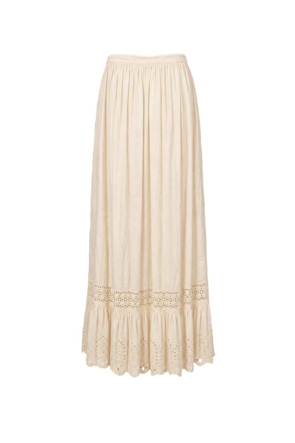 1930s Cream White Cotton Skirt - Back View