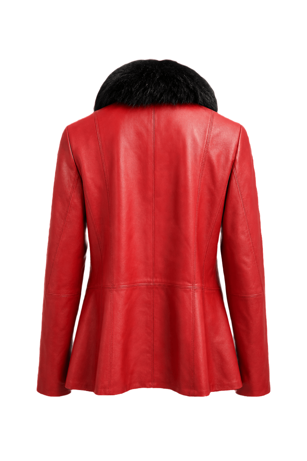 1990s Red Leather Jacket - Back View