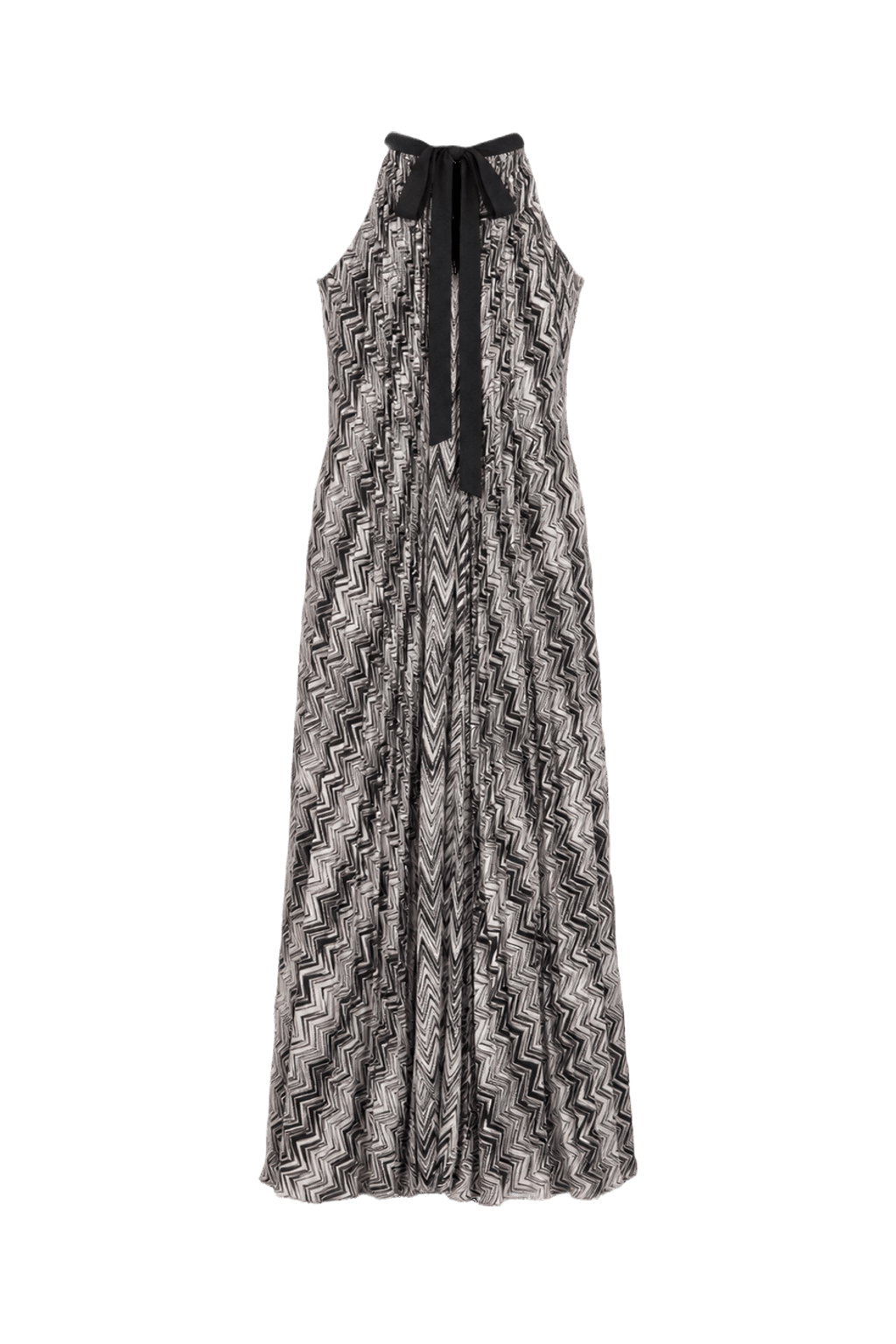 1990s Black and White Polyester Jumpsuit - Back View