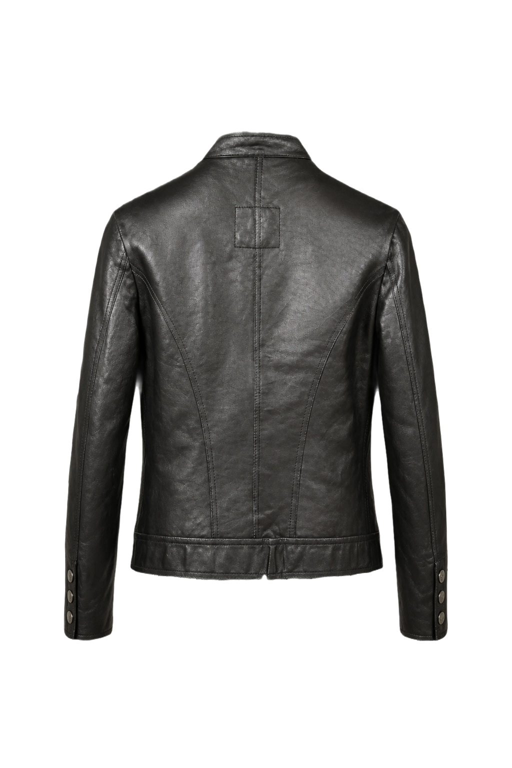 1990s Black Leather Womens Leather Jacket - Back View