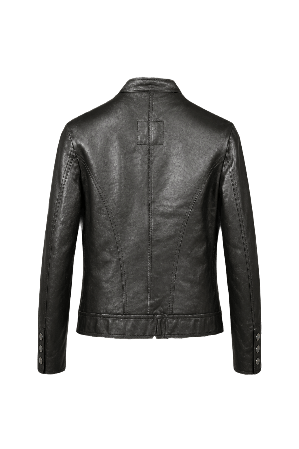 1990s Black Leather Womens Leather Jacket - Back View