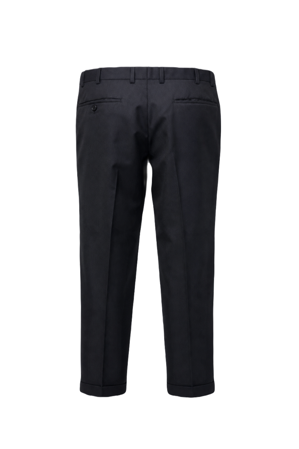 1980s Dark Navy Wool Trousers - Back View