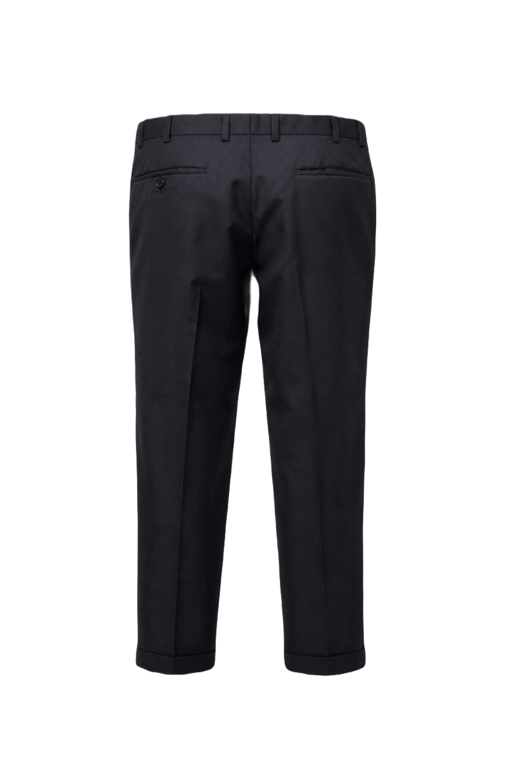 1980s Dark Navy Wool Trousers - Back View