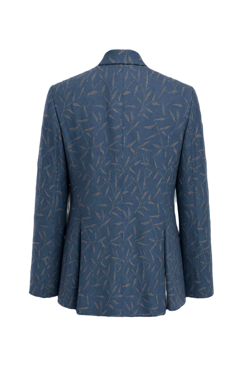 1990s Blue Wool Blend Blazer - Back View