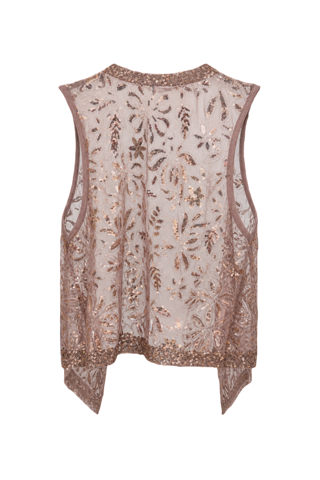 1970s Bronze Mesh Vest - Back View