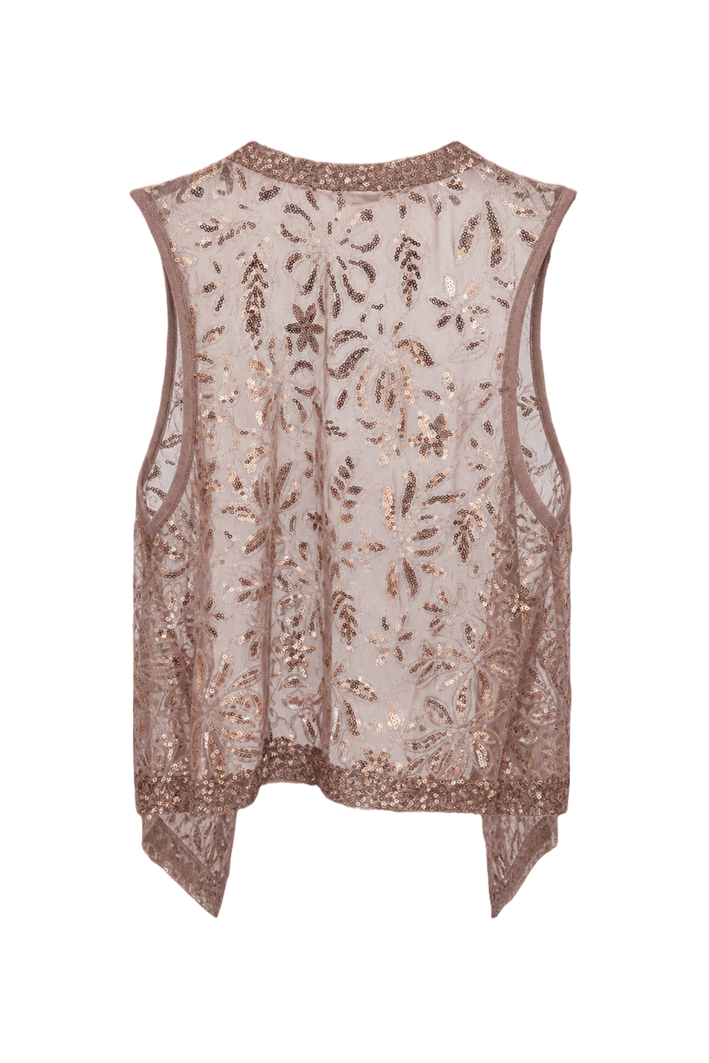 1970s Bronze Mesh Vest - Back View