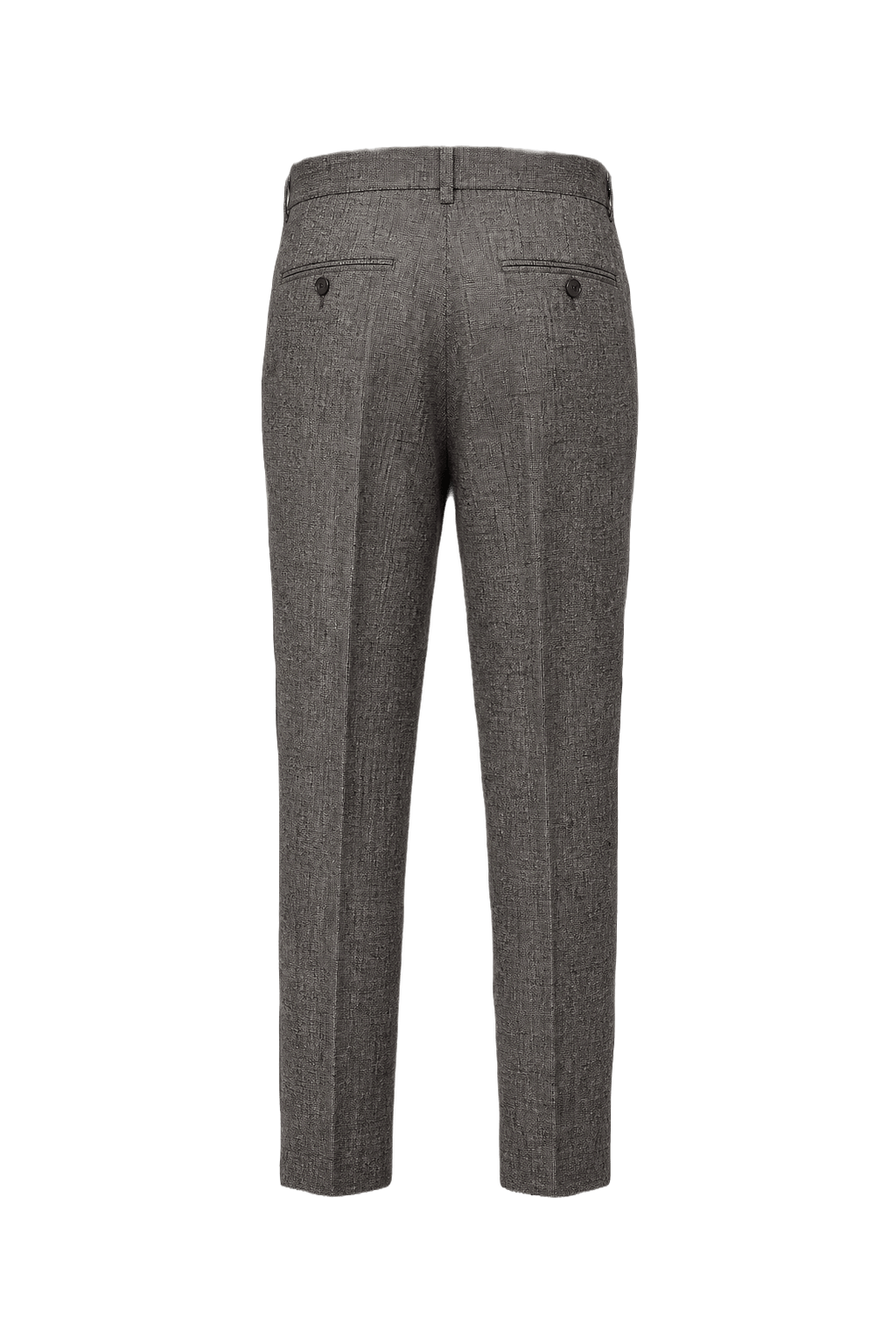 1980s Gray Wool Blend Trousers - Back View