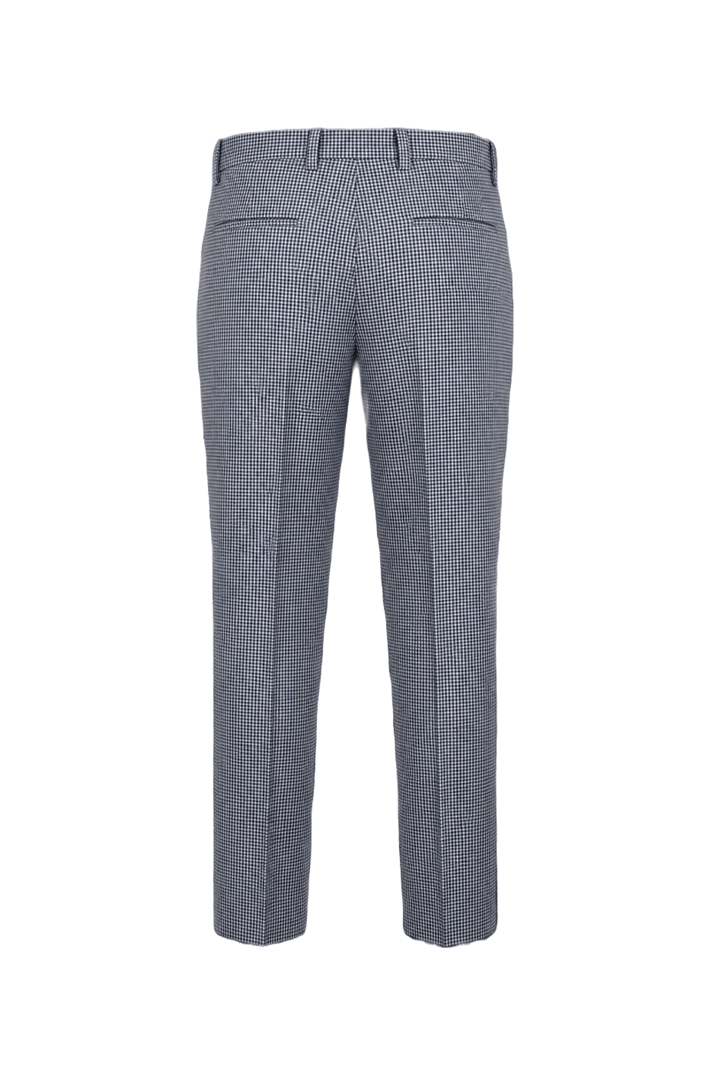 1980s Navy Blue Wool Blend Trousers - Back View