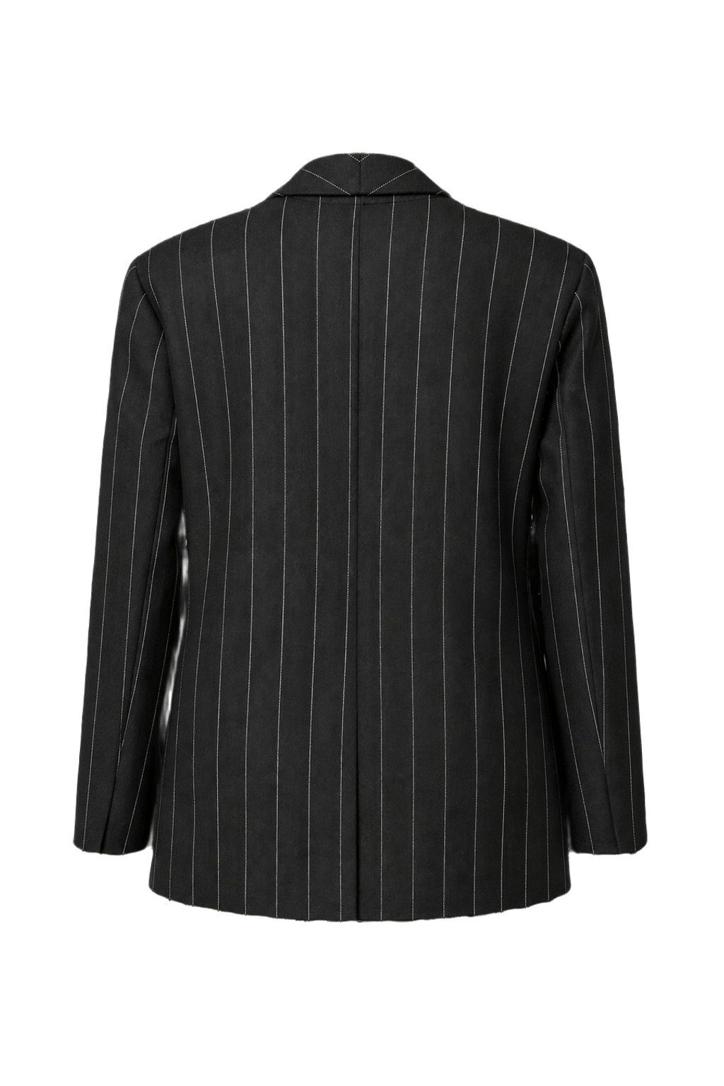 1980s Black Wool Blend Blazer - Back View