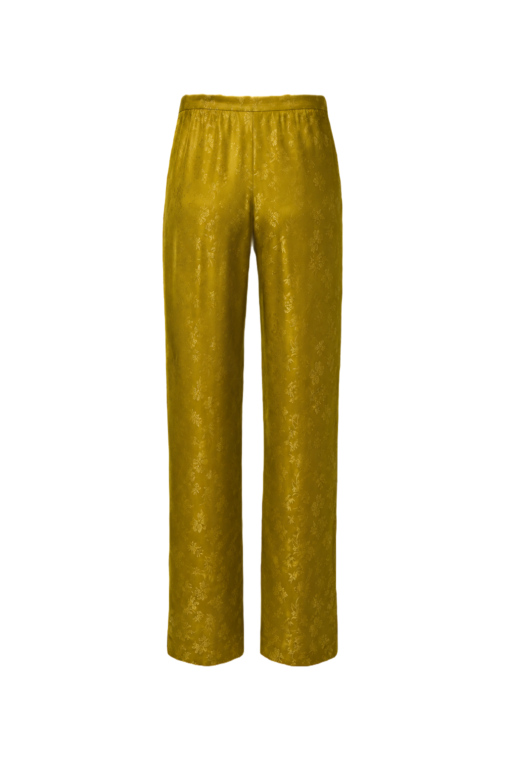 1990s Yellow Polyester Blend Pants - Back View