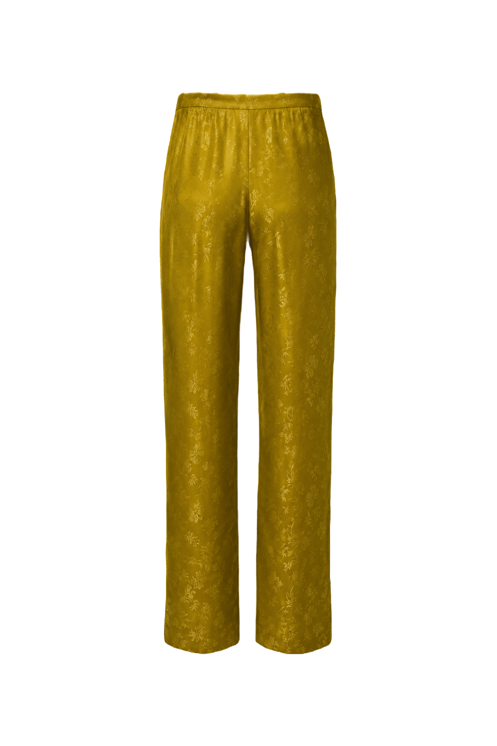 1990s Yellow Polyester Blend Pants - Back View