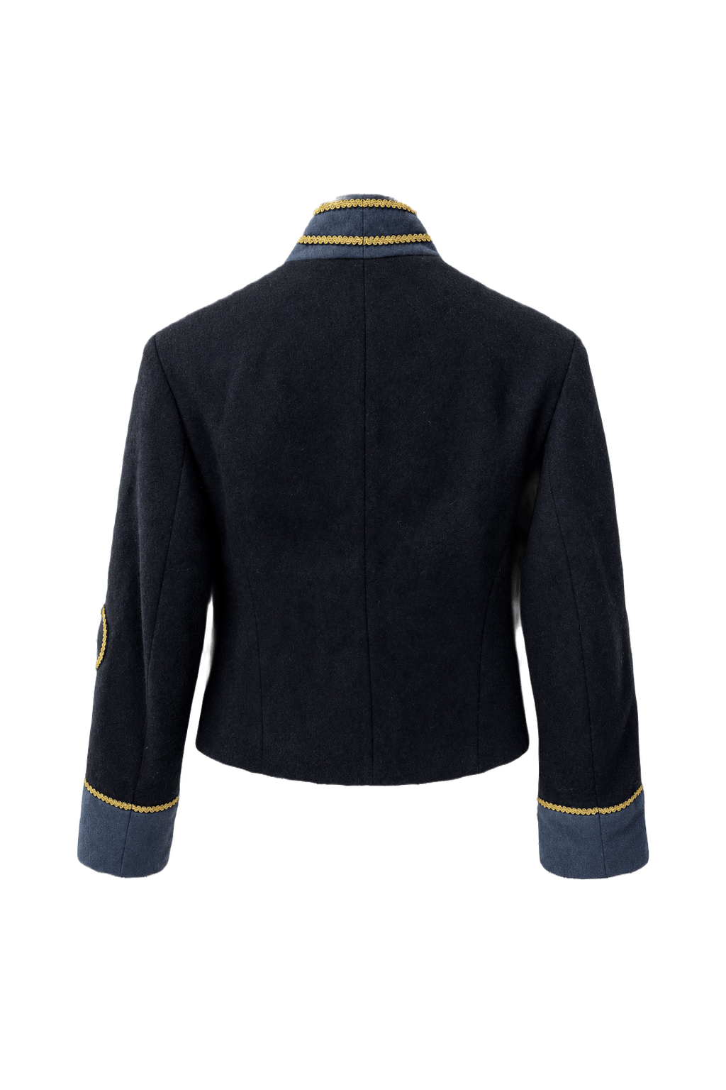 1940s Black Wool Jacket - Back View