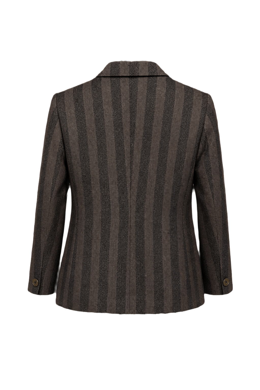 1950s Brown Wool Blend Blazer - Back View