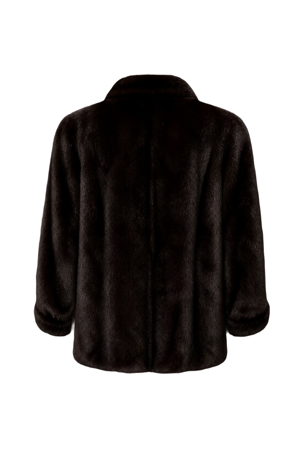1990s Dark Mink Brown Mink Fur Coat - Back View
