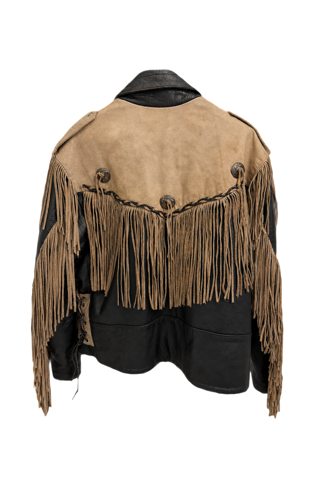 1970s Beige Suede Jacket - Back View