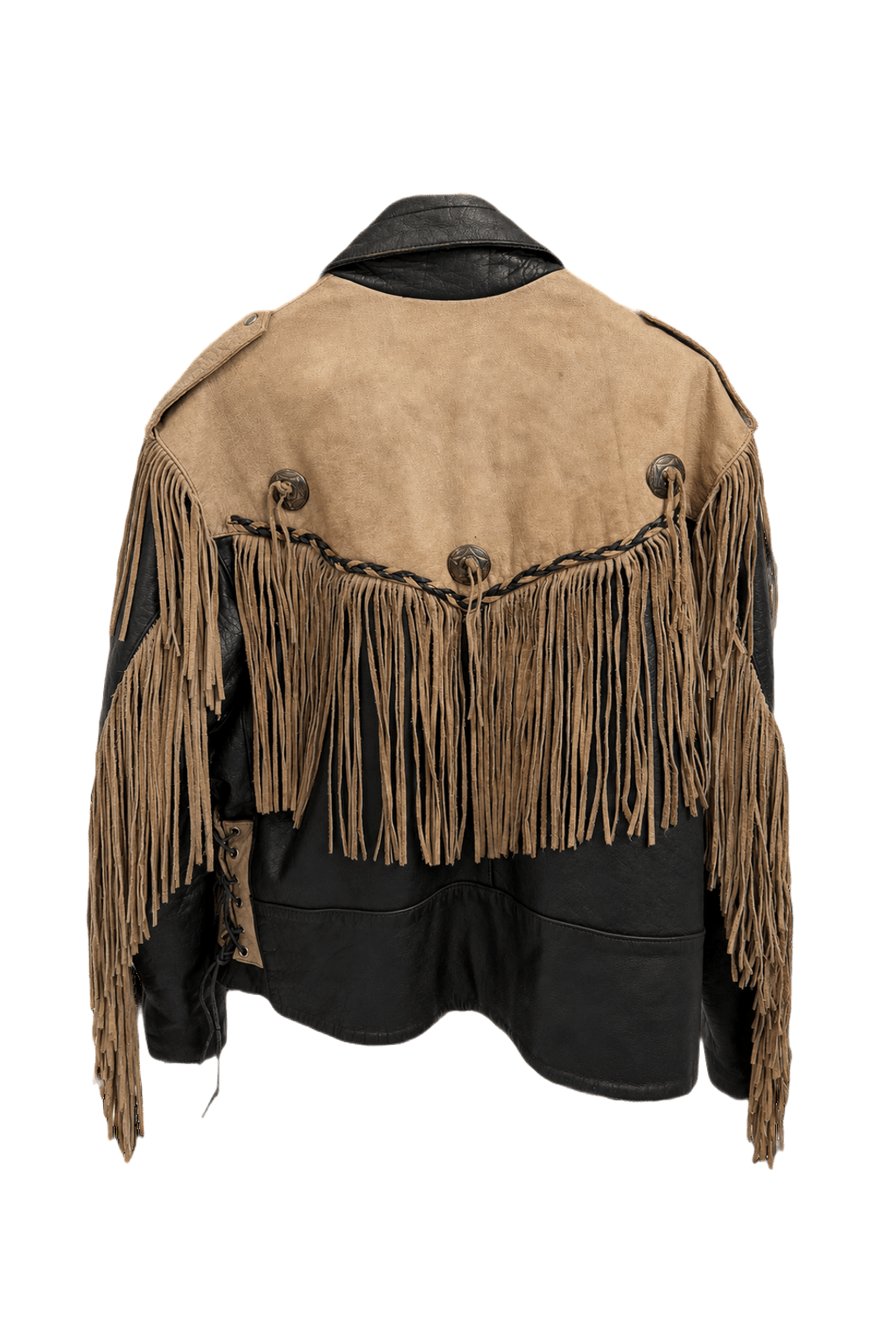 1970s Beige Suede Jacket - Back View