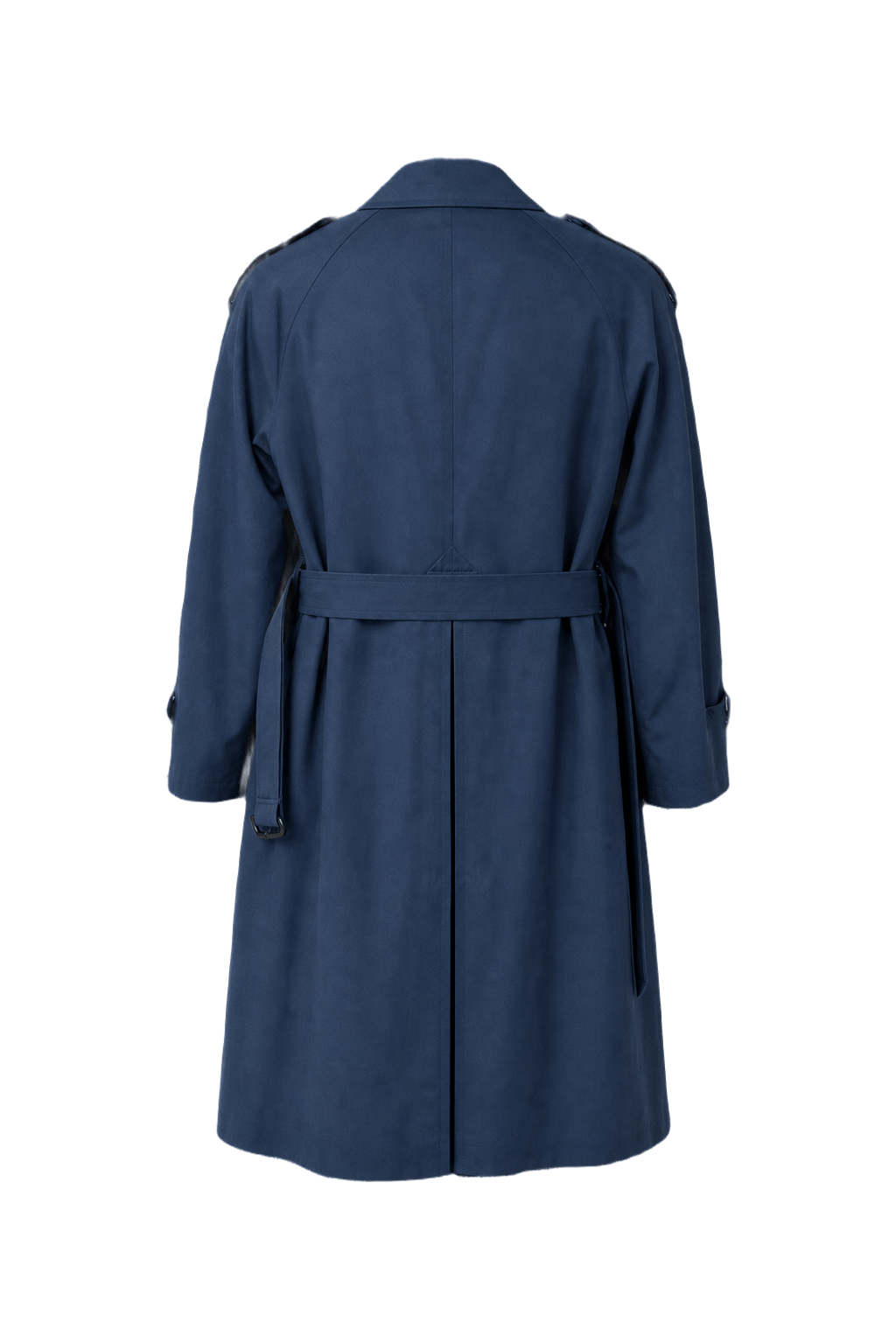 1980s Deep Navy Blue Cotton Coat - Back View