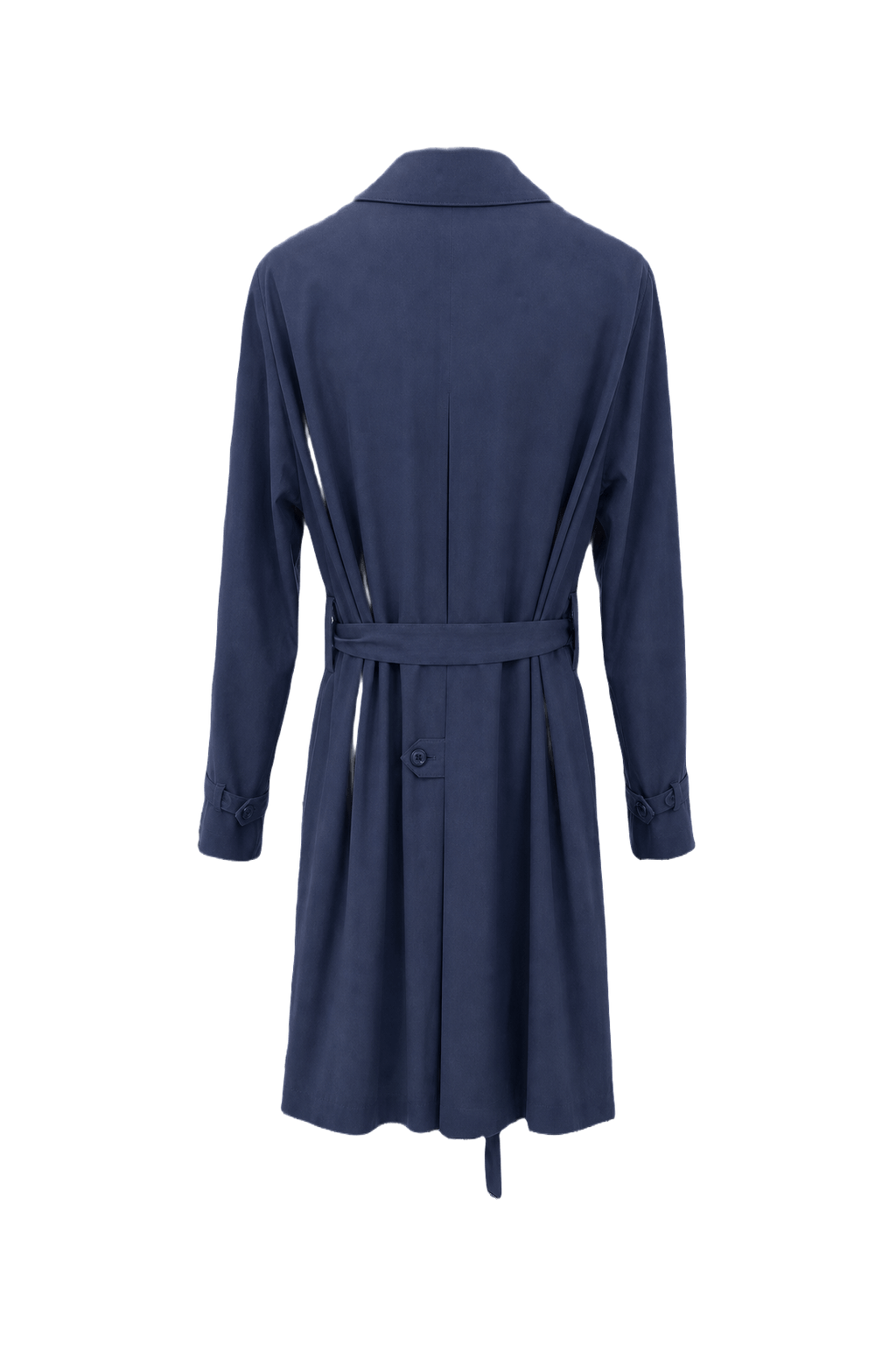 1980s Navy Blue Cotton Coat - Back View