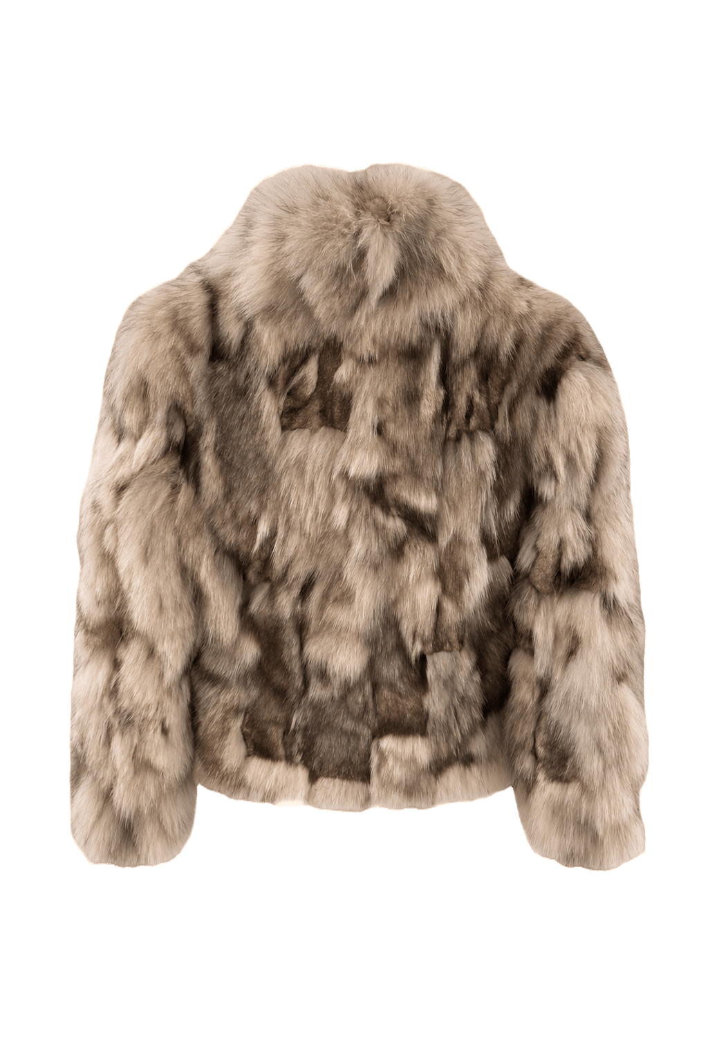 1990s Natural Beige Fur Coat - Back View