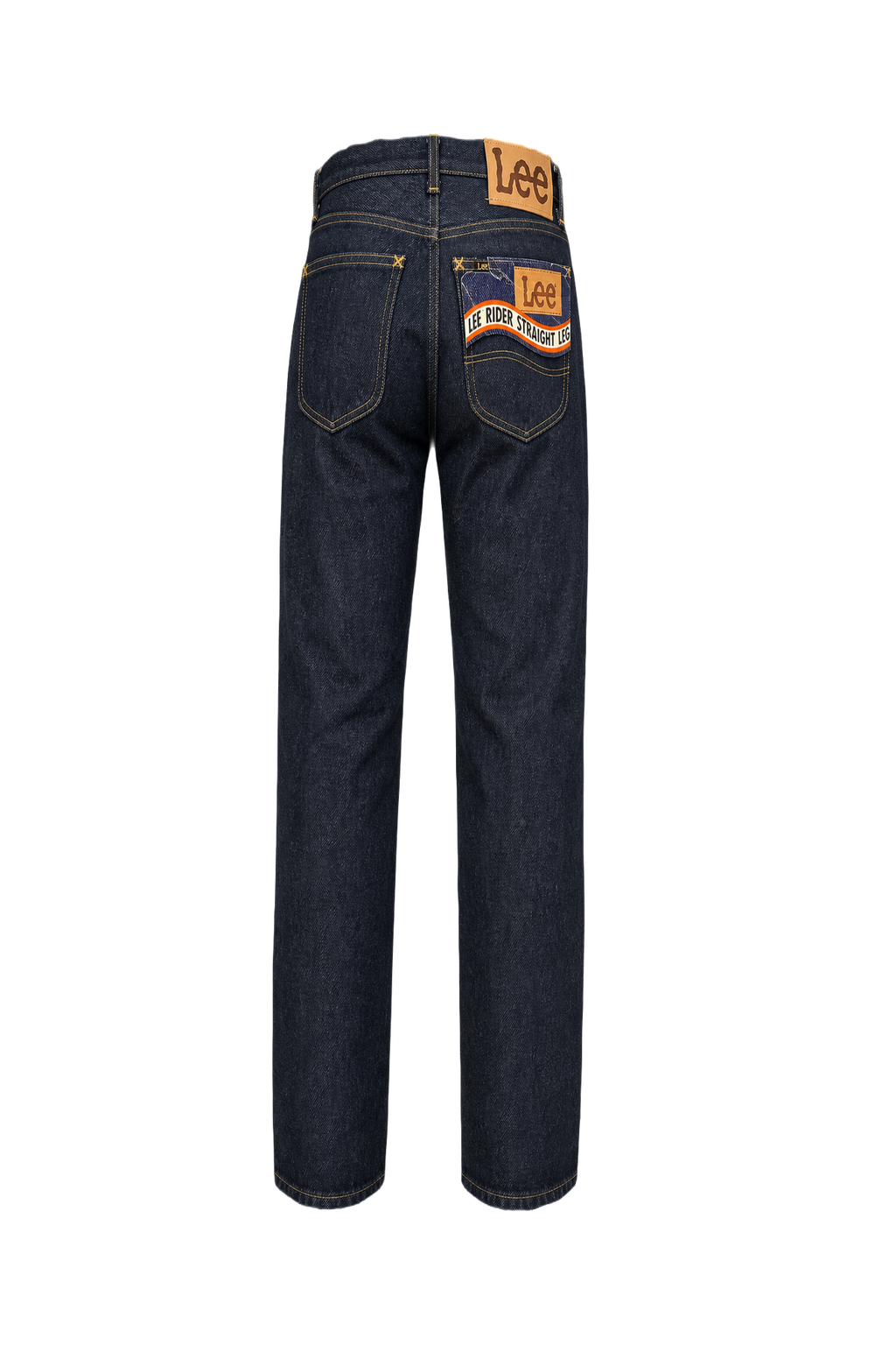 1970s Dark Blue Denim Lee Jeans - Back View