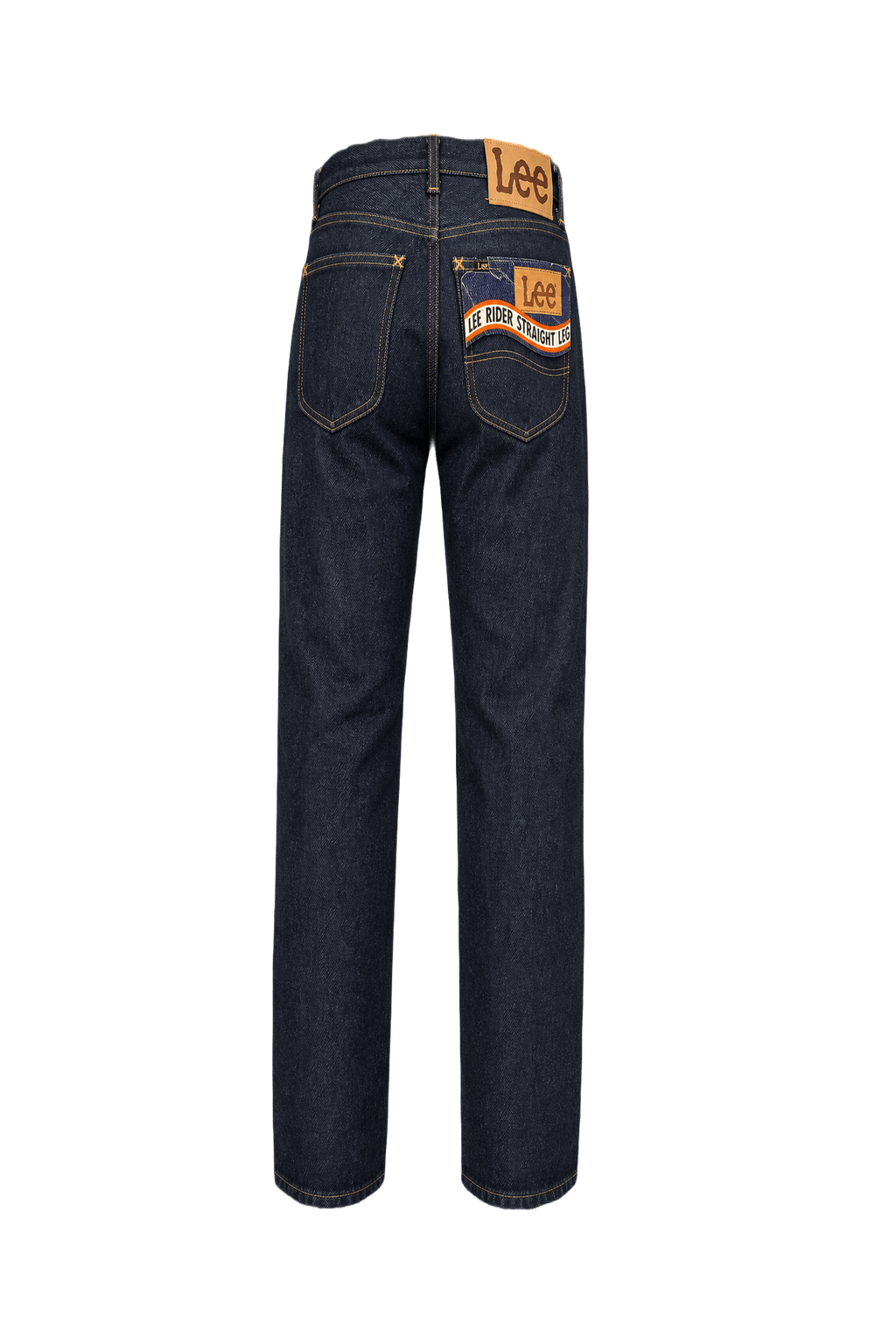 1970s Dark Blue Denim Lee Jeans - Back View