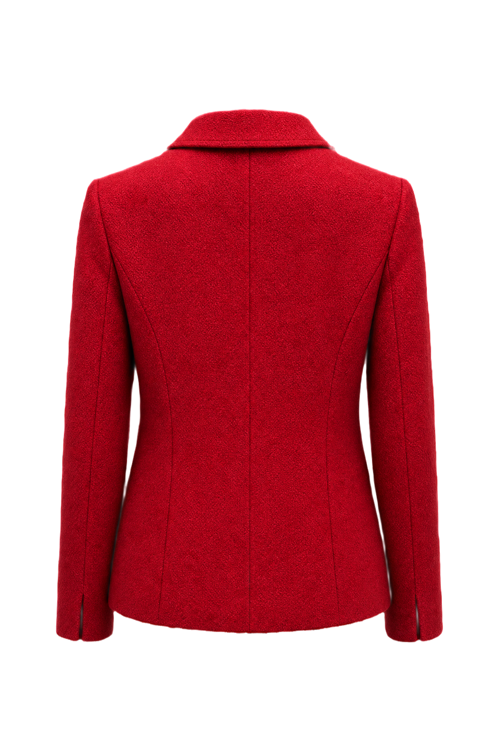 1980s Red Wool Chanel Blazer - Back View