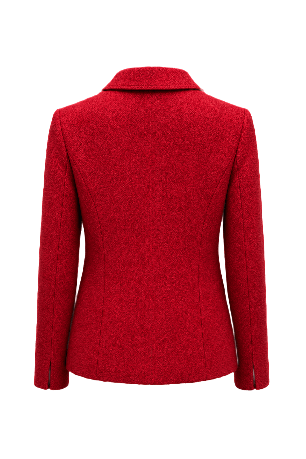 1980s Red Wool Chanel Blazer - Back View