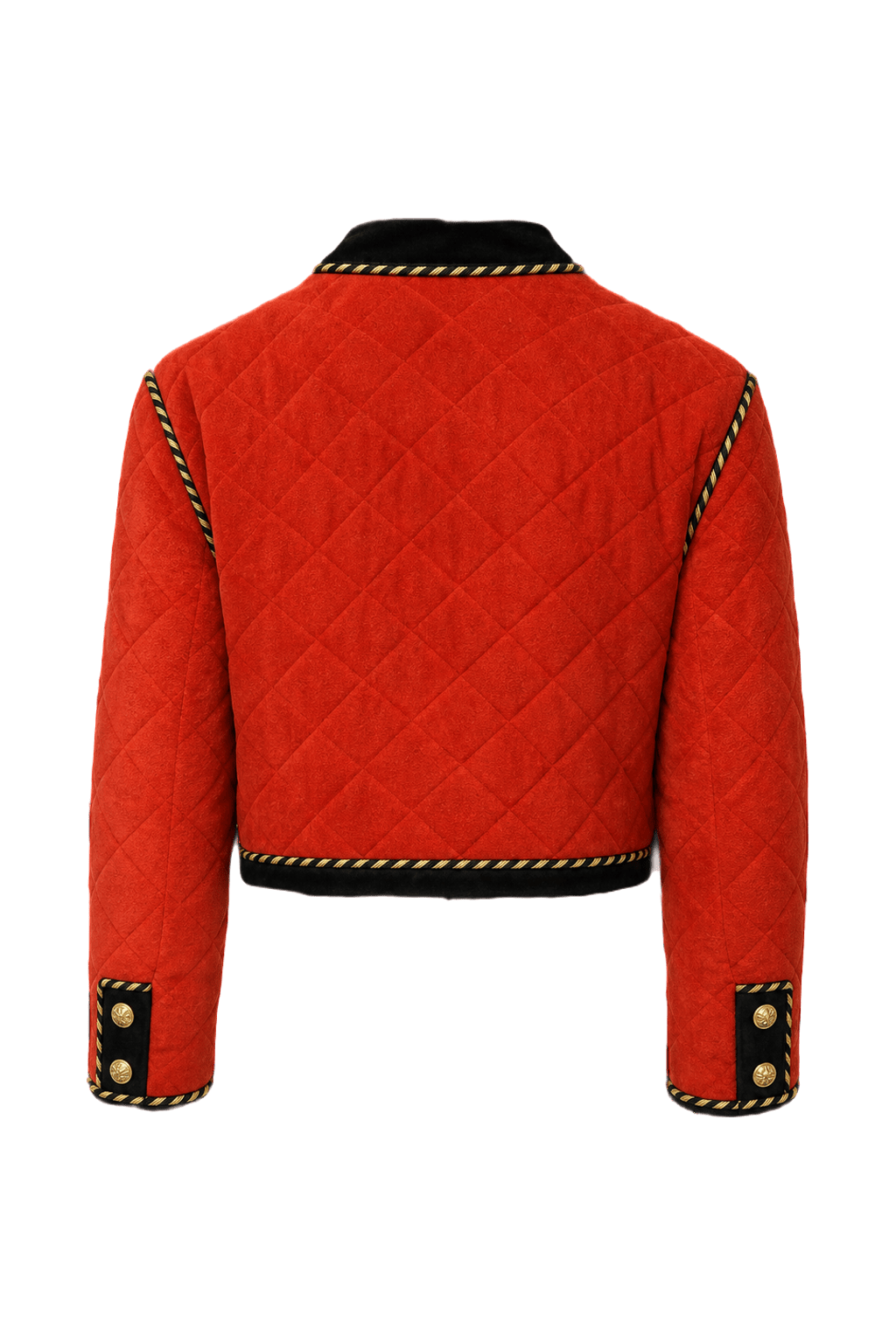1980s Orange Suede Jacket - Back View