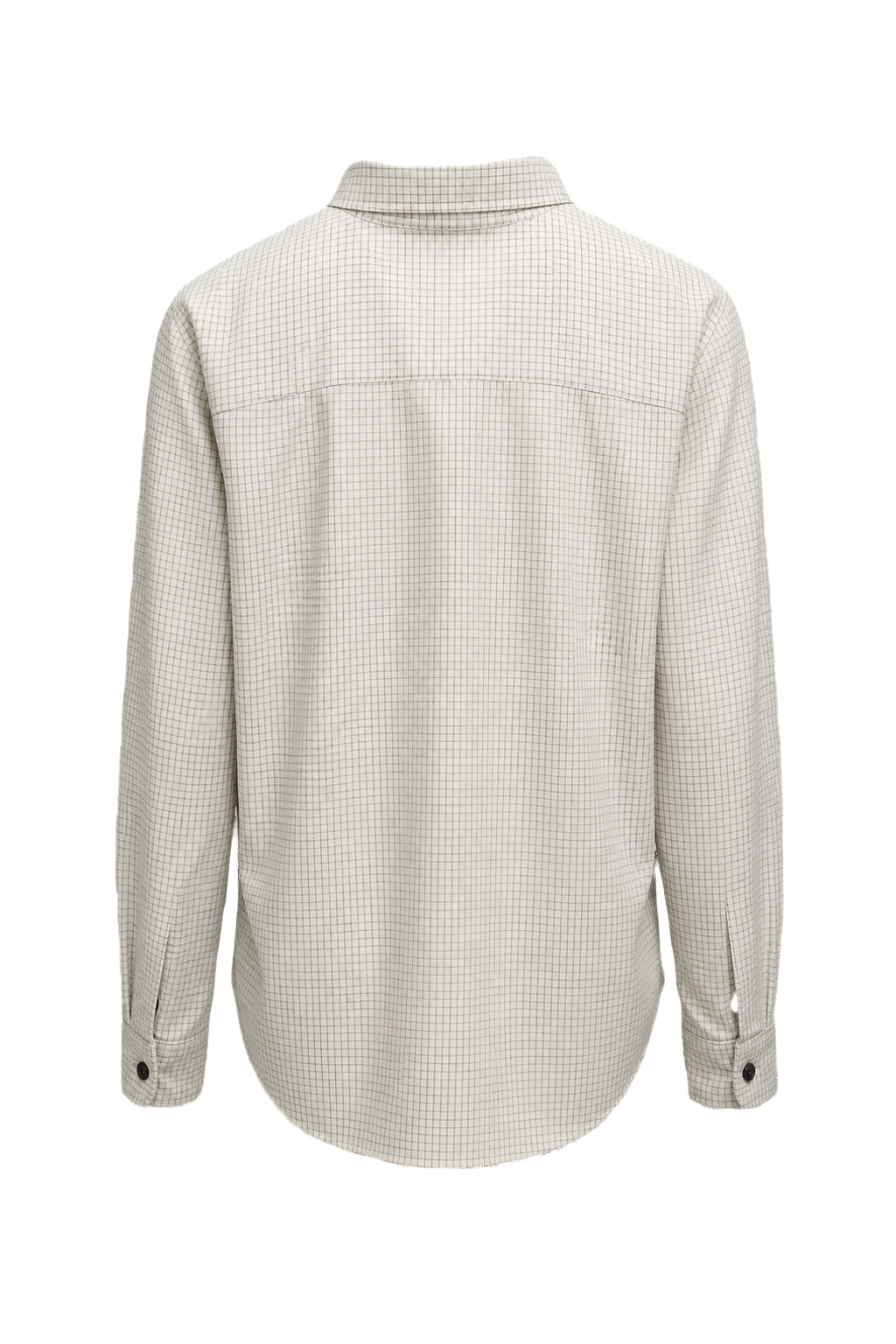 1990s White Cotton Button-Down Shirt - Back View