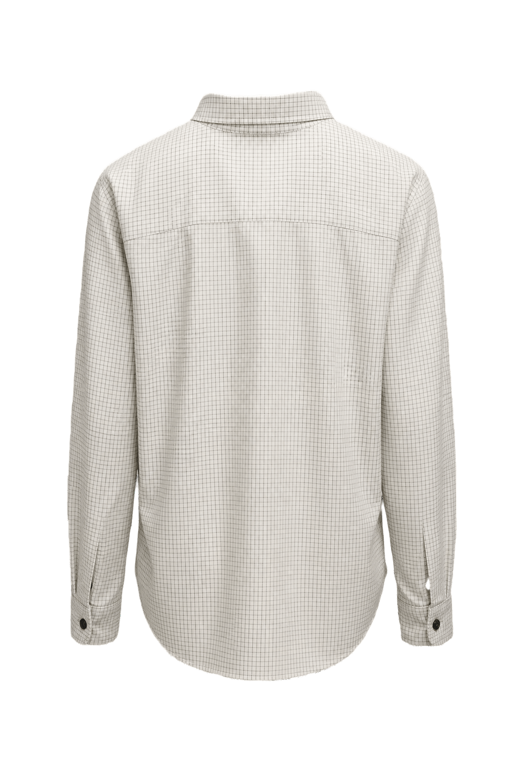 1990s White Cotton Button-Down Shirt - Back View
