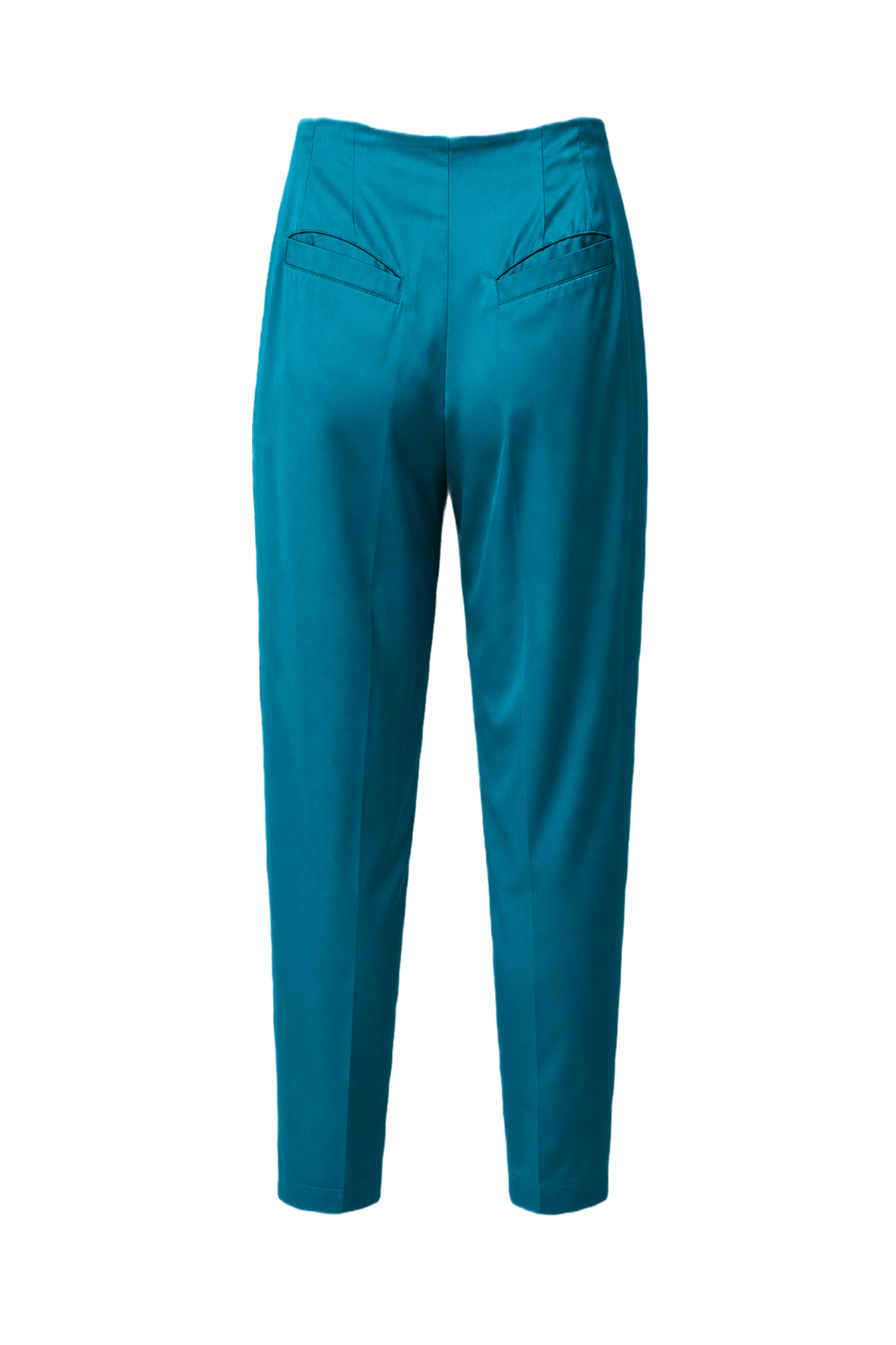 1990s Teal Silk Trousers - Back View