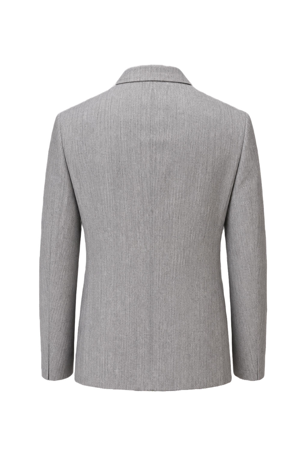 1980s YSL Light Grey Smooth Blazer - Back View