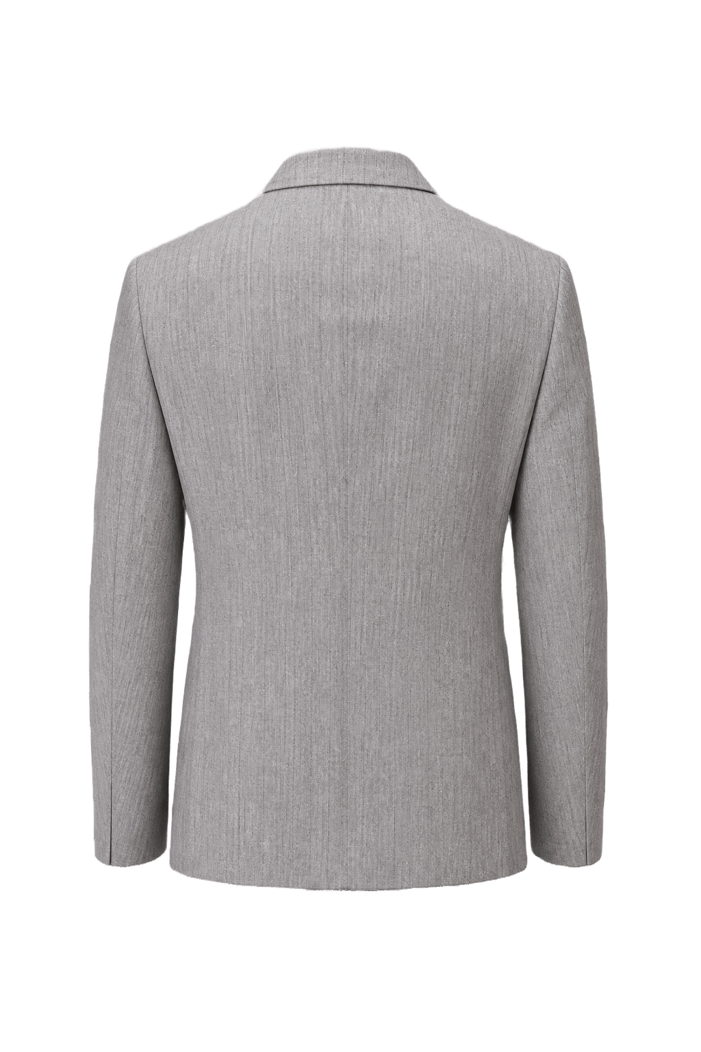 1980s YSL Light Grey Smooth Blazer - Back View
