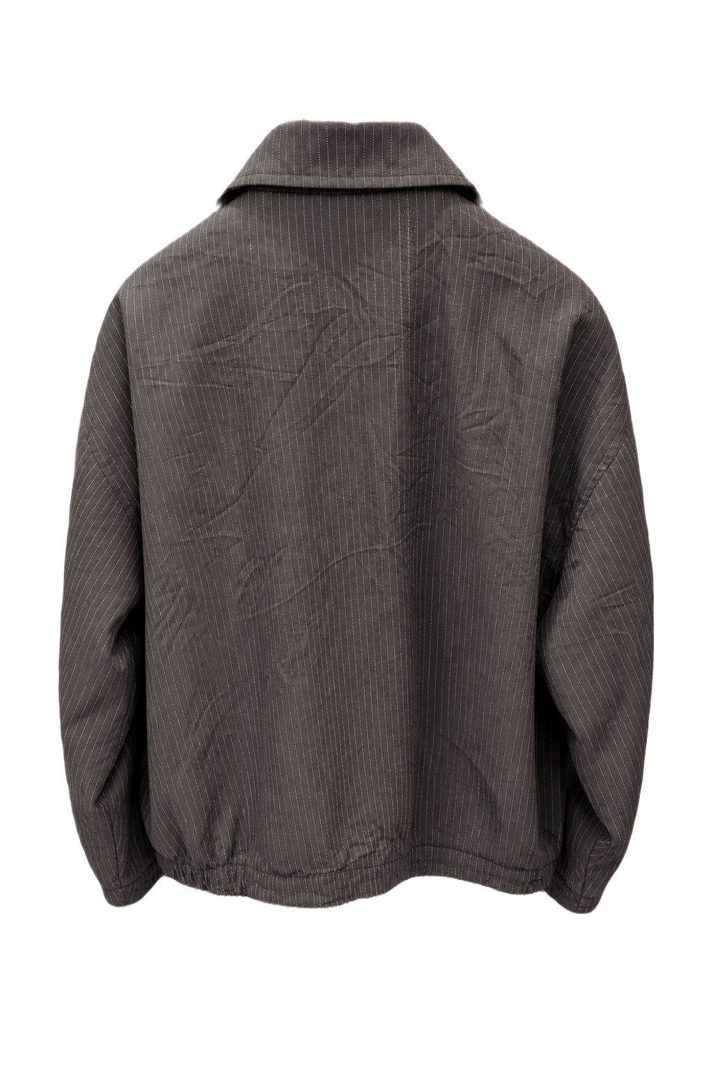 1980s YSL Grey Polyester Jacket - Back View