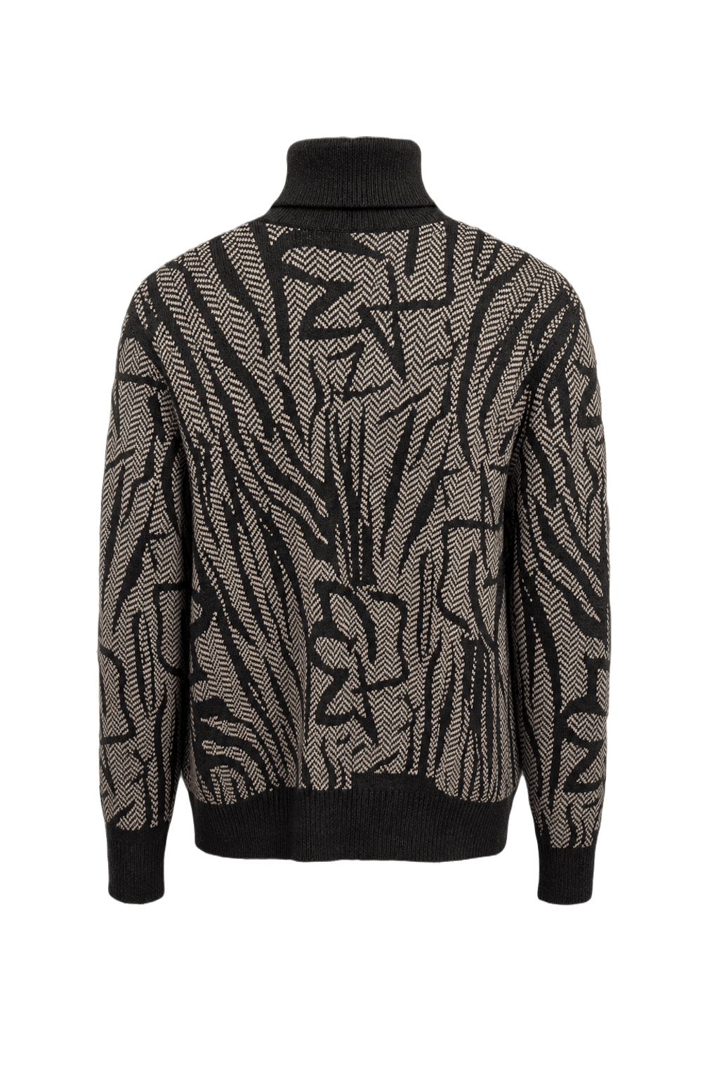 1980s Black Wool Blend Sweater - Back View