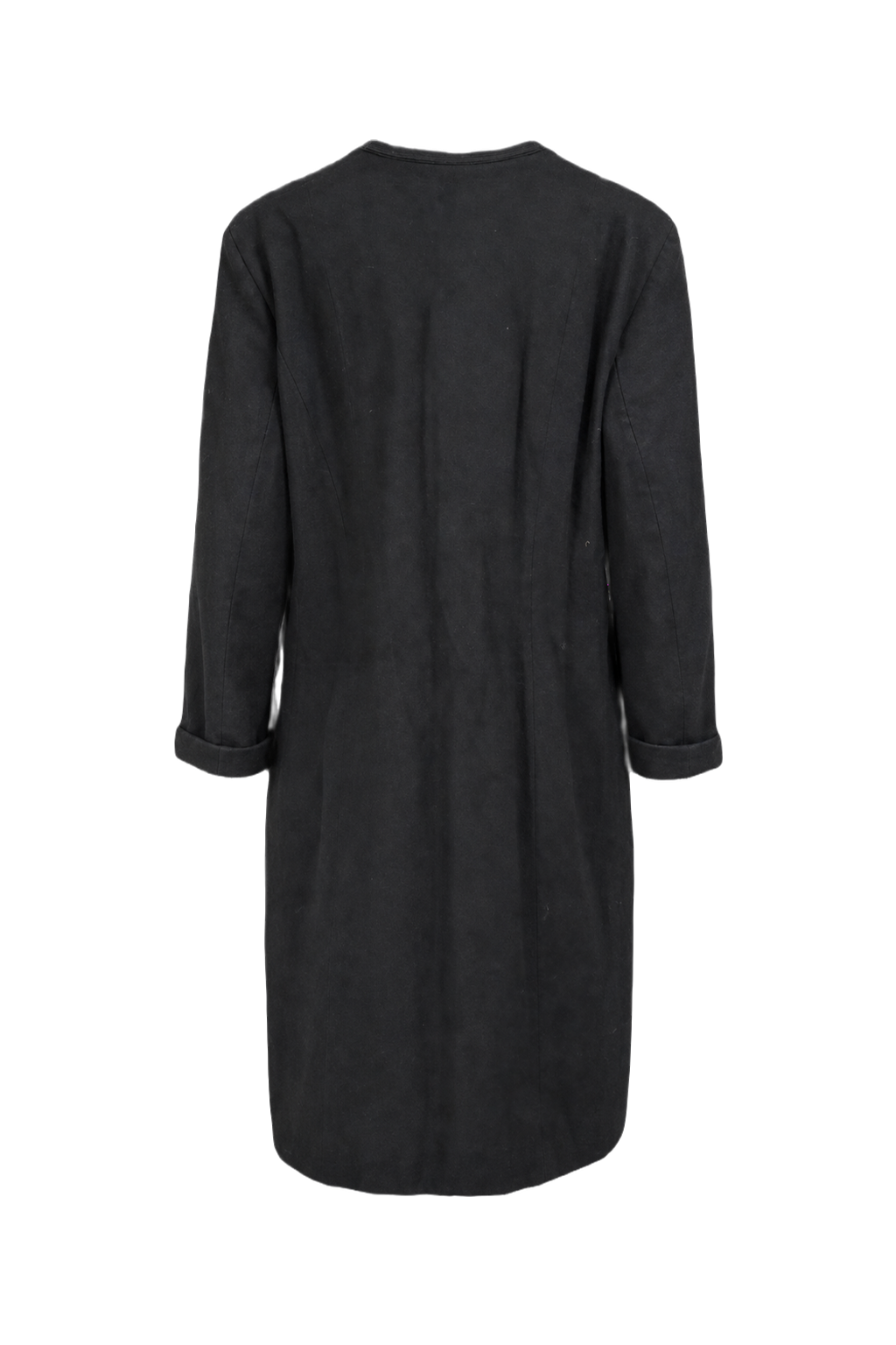 1930s Black Wool Coat - Back View