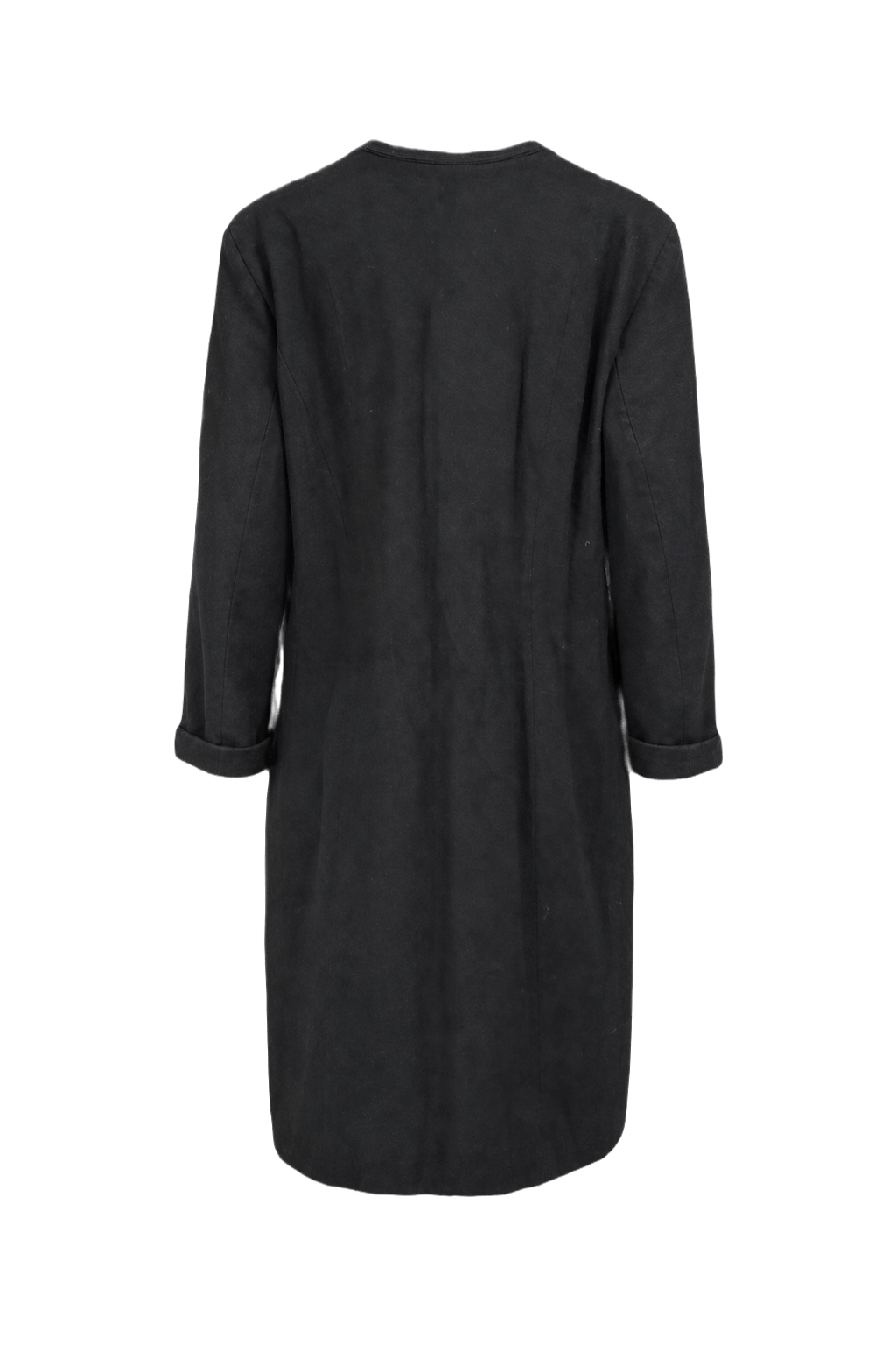 1930s Black Wool Coat - Back View