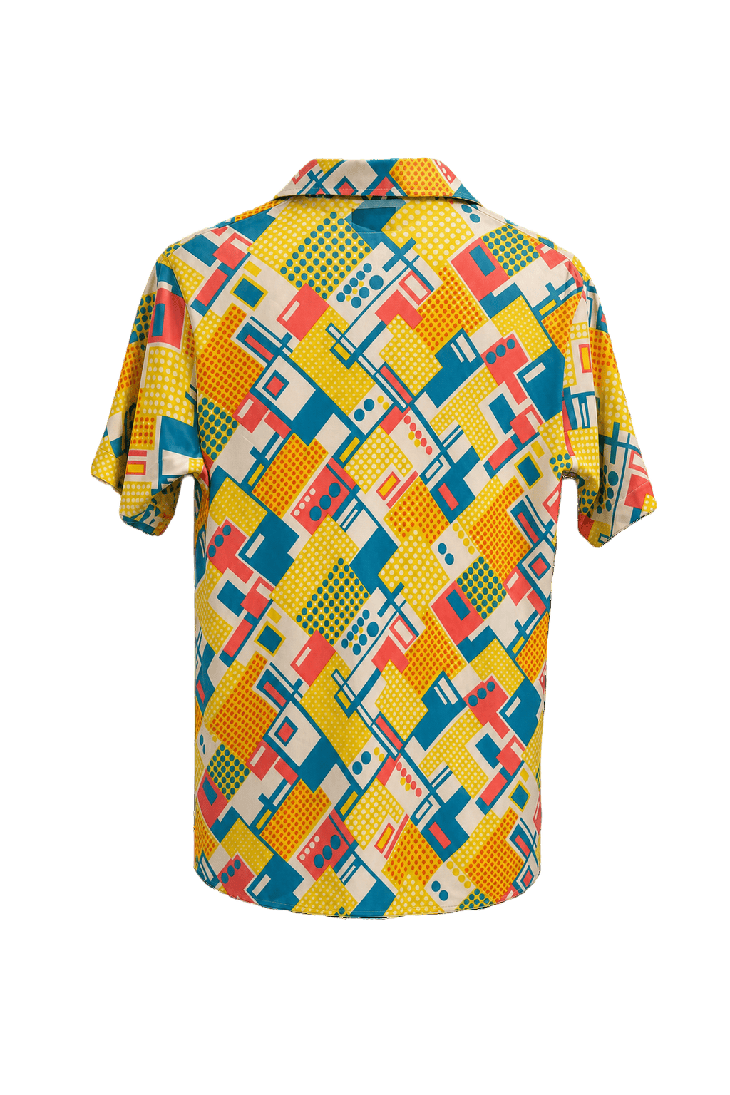 1960s Multicolor Polyester Shirt - Back View
