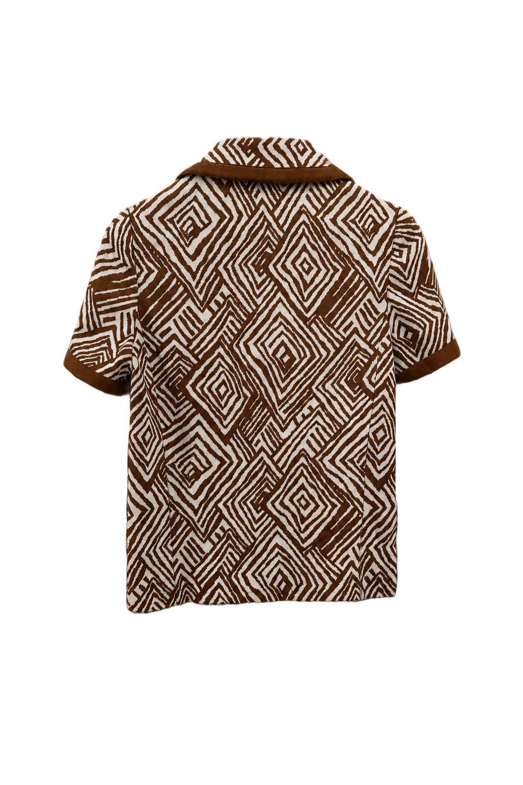 1960s Brown Cotton Blazer - Back View