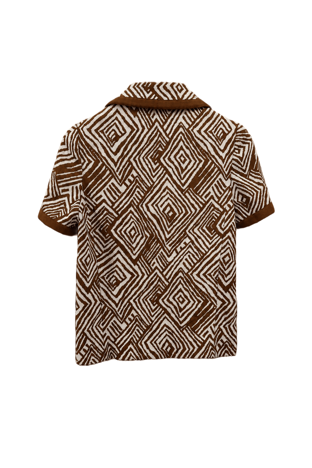 1960s Brown Cotton Blazer - Back View