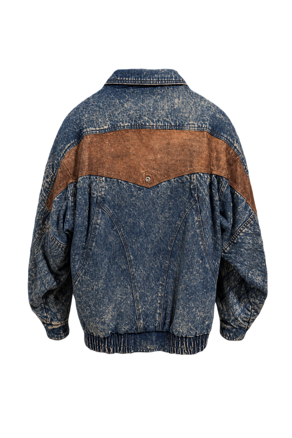 1980s Blue Denim Jacket - Back View