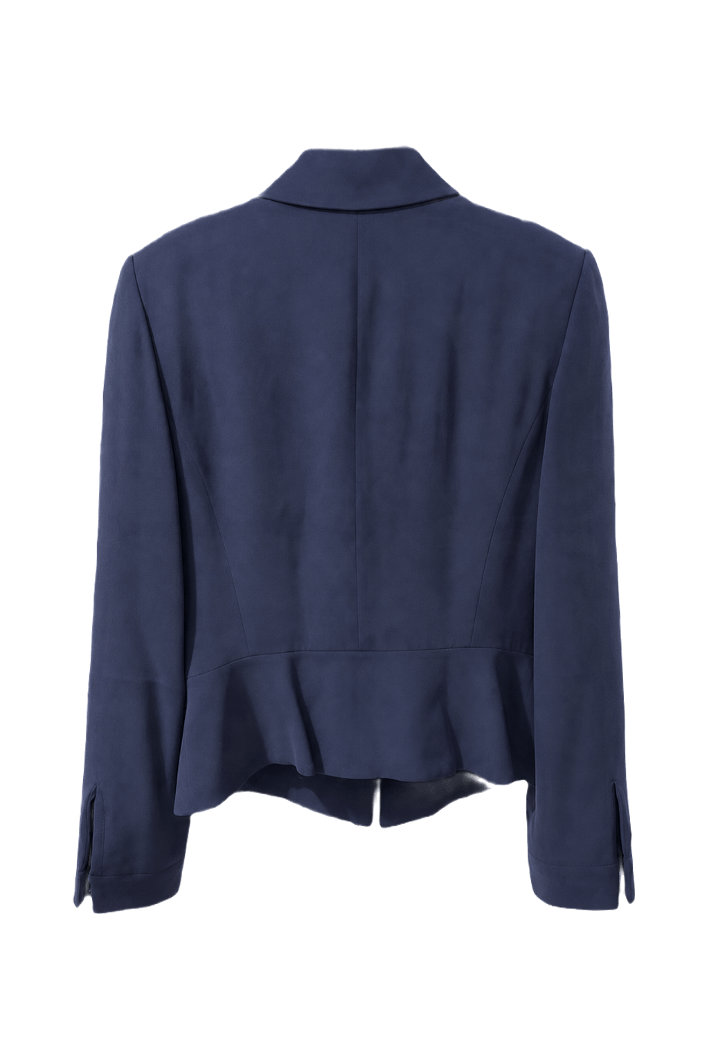 1990s Navy Blue Wool Blend Jacket - Back View