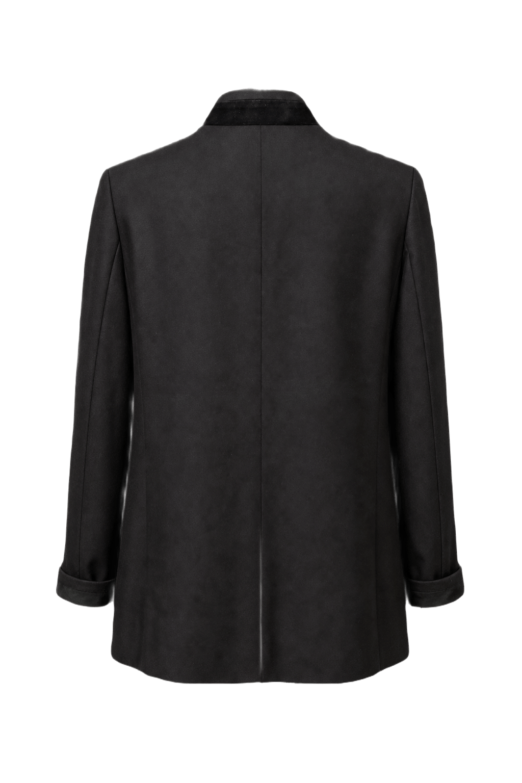 1990s Black Wool Blend Jacket - Back View