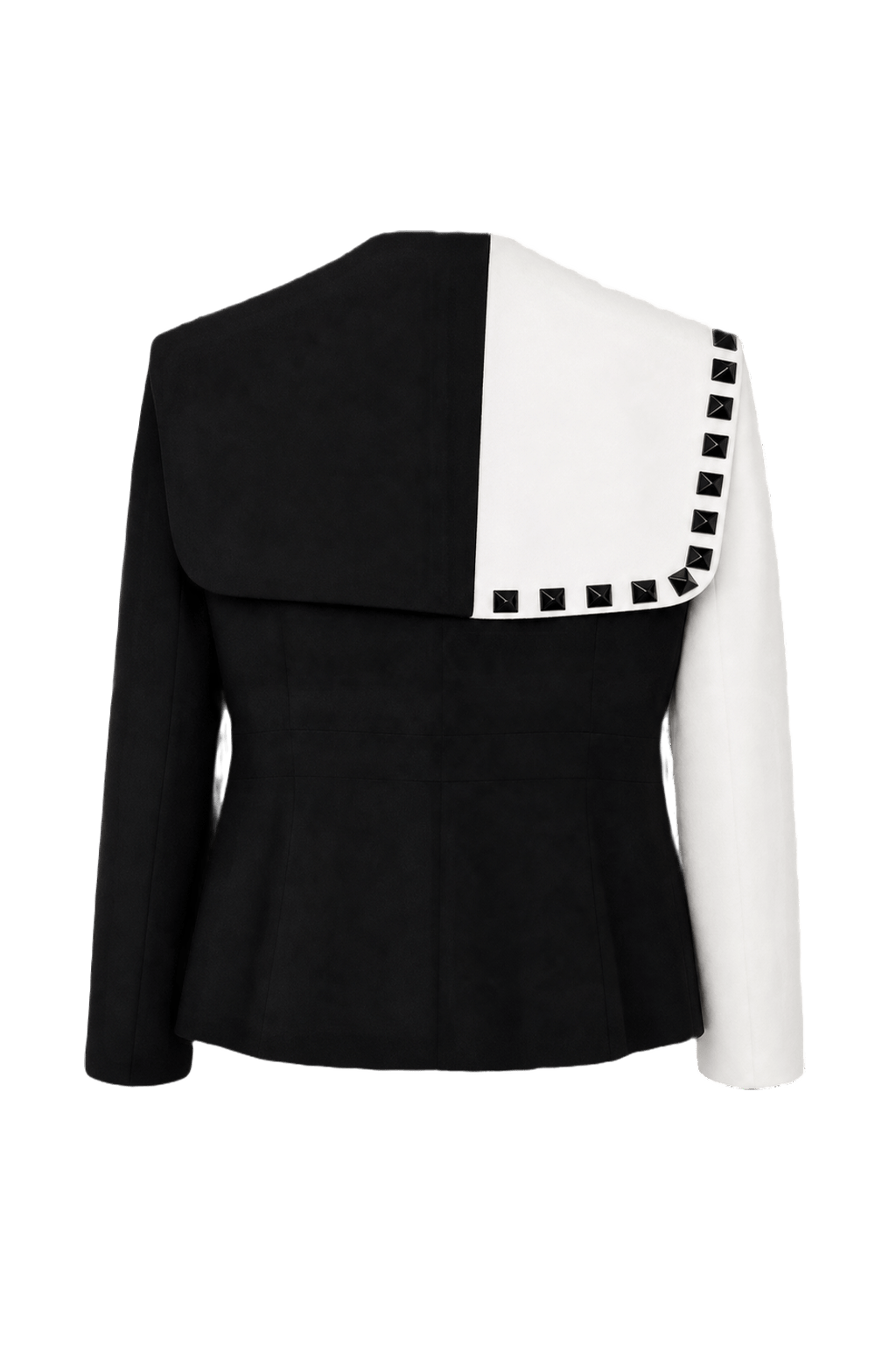 1980s White Polyester Blazer - Back View