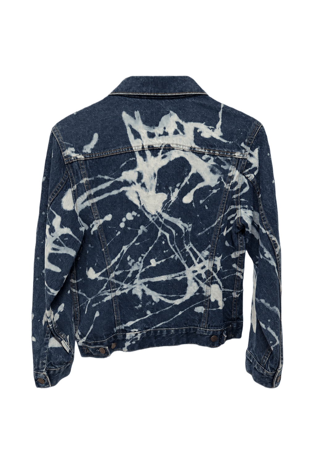 1990s Dark Blue Denim Jacket - Back View