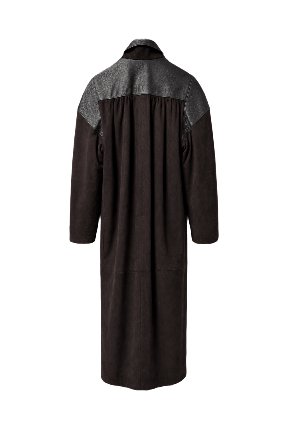 1980s Black Suede Coat - Back View