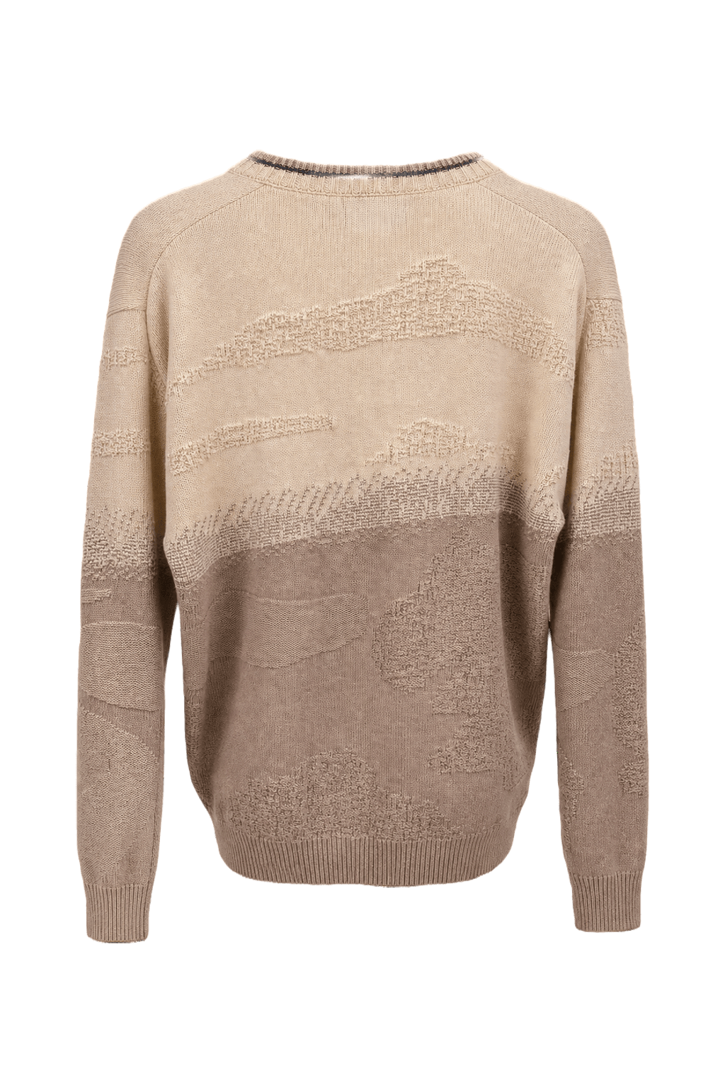 1970s Beige Cotton Sweater - Back View