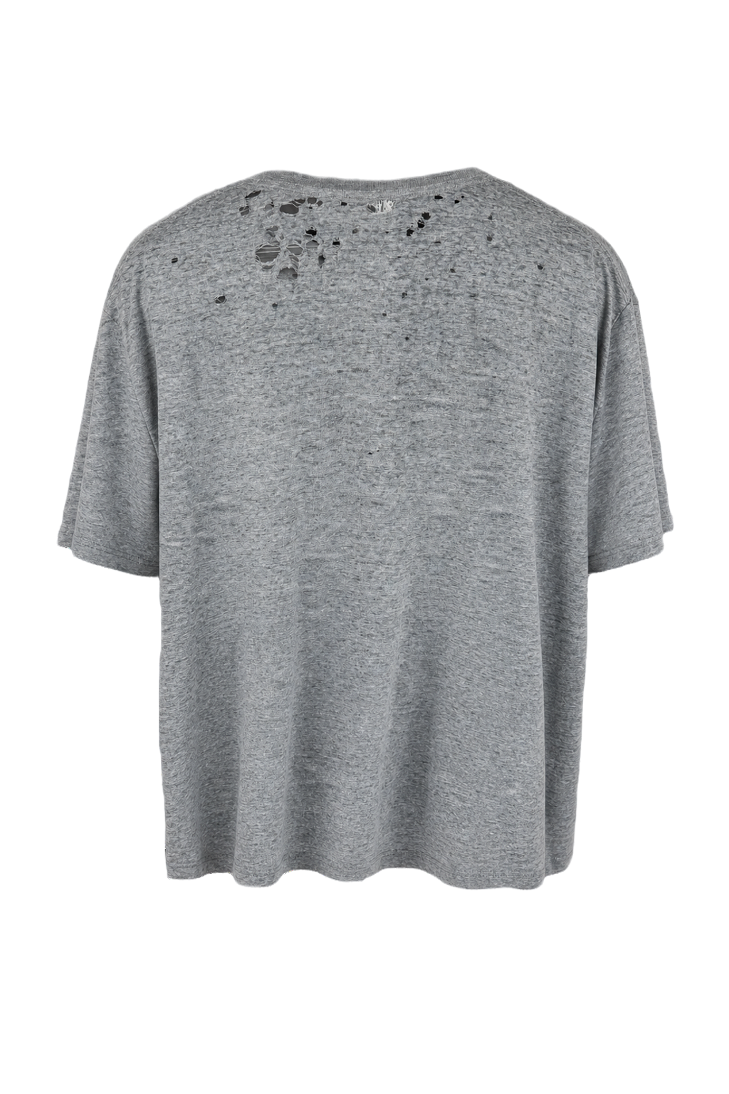 1990s Grey Cotton Distressed T-Shirt - Back View